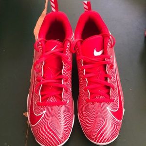 Nike football cleats size 9.5M Red